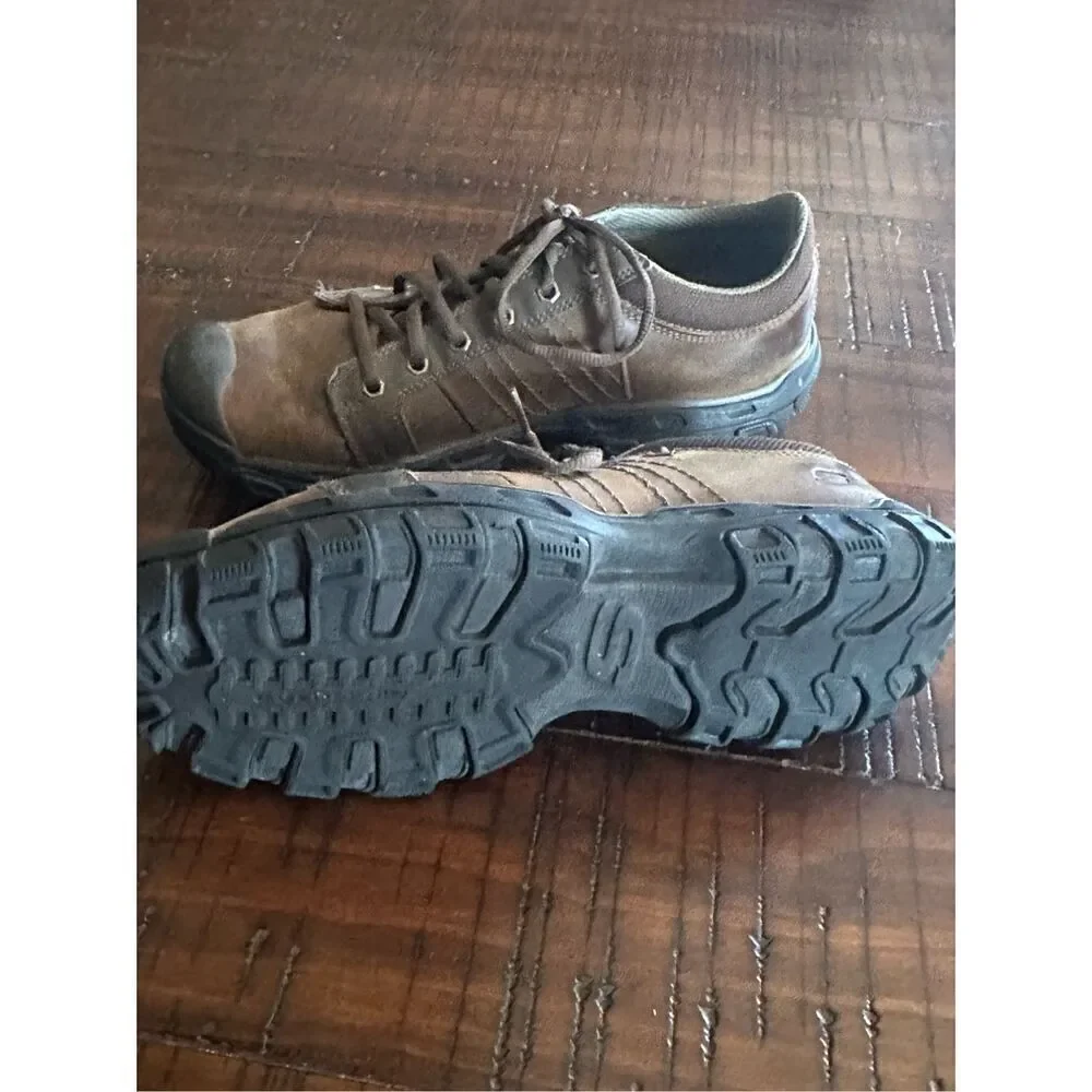 Skechers relaxed memory foam Oxford sneaker brown leather 9